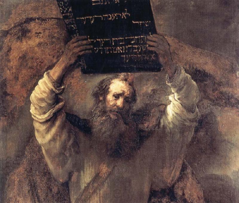 REMBRANDT Harmenszoon van Rijn Moses with the Tablets of the Law France oil painting art